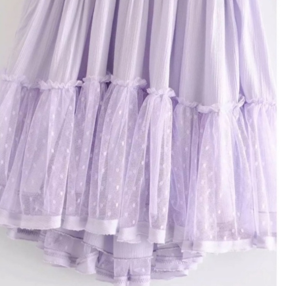 Lavender Boho Halter Mini Babydoll Dress, Dotti Lace Mini Dress - Picture 5 of 11